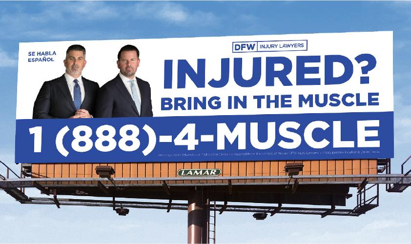 DFW Injury Lawyers billboard